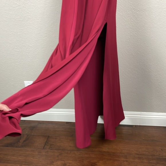 NWT EVE Black Halo Henna Sleeveless Gown Crimson Red Sz S - Picture 8 of 14